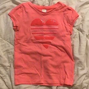 Girls pink heart shirt